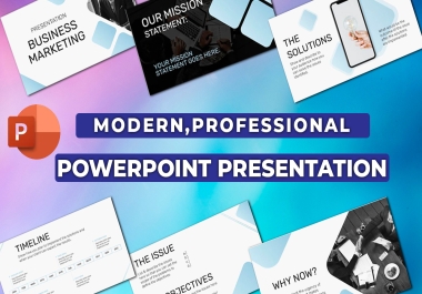 I will design professional modern powerpoint presentation for you