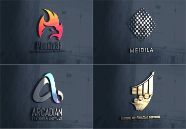 I will turn your logo into 4 unique and professional 3D logos