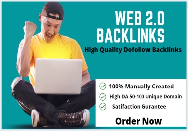 I will do 100 web2 contextual backlinks from high da platforms