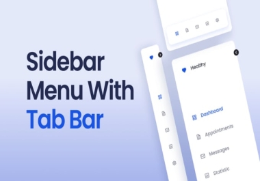 I will create responsive sidebar and navigation menu bar