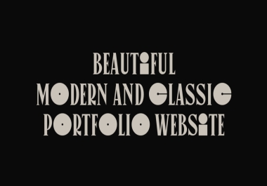 I will create classic and modern responsive portfolio website