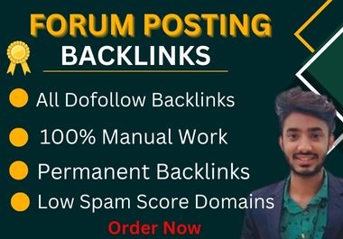 35 Dofollow Forum Posting Backlinks manual