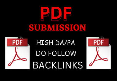 30 PDF Submission to High DA PA Doc Sharing Sites