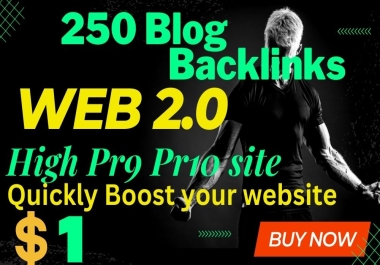 250 Best Domain Authority Web 2 0 Backlinks high Pr9 Pr10 site