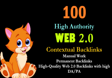 I provide you 100 unique domain web 2 0 backlinks on high da websites