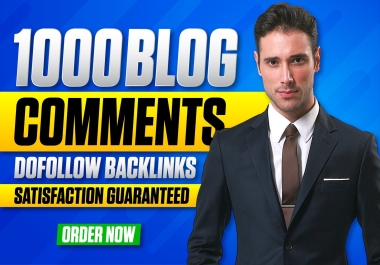 I will do 1000 Unique Dofollow Comments SEO Backlinks with high DA PA TF CF site