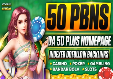 50 PBN DA 50 to 70+ Thai Indonesia Korean Gambling Slots Poker Casino Sports Betting Sites