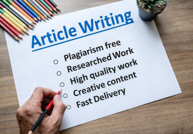 I will write 1000 words SEO article writing on any topics