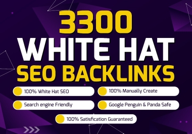 Achieve Top Google Ranking 3300 Powerful White Hat SEO Backlinks With Higher Google Ranking Rank 1st
