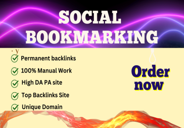 I will create 60 manual high-quality social bookmarking backlinks