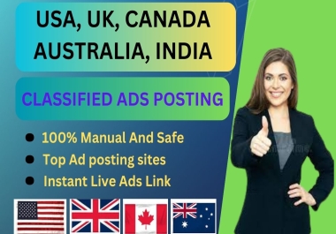I will provide 80 ads postings backlinks on all country's ad post sites.