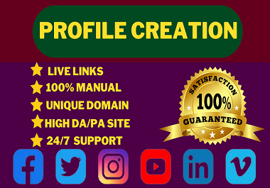 I will provide 100 social profile backlinks best quality seo profile creation