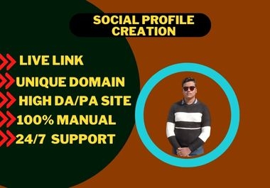 I will do 50 best dofollow social profile creation backlinks