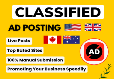 I will do 100 post your ads on top ad posting sites