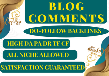 I will manually provide 200 blog comments to high da pa websites