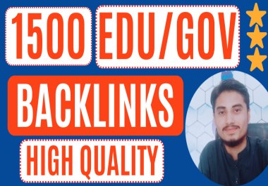 1500 EDU GOV Backlinks,  High DA Dofollow EDU GOV Backlinks