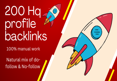 I will do 200 high quality profile backlinks