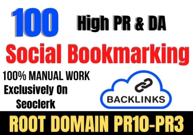 I will create manually 100 social bookmark backlinks