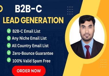 I will do b2b, b2c lead generation and prospects list building