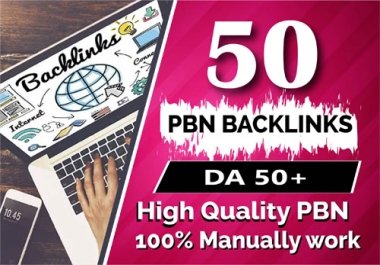 50 PBN on high DA PA Homepage Backlinks