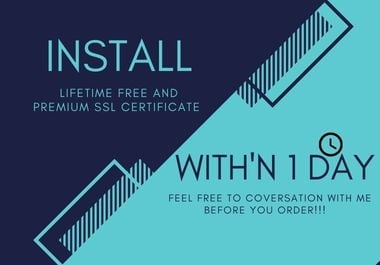 I will install SSL certificate for your website and web blog