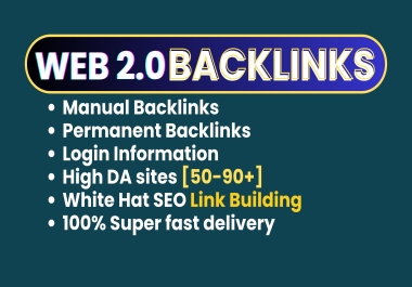 I will provide 300 high authority DA 50 to 90 plus web 2.0 contextual backlinks