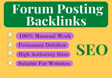 I will provide 60 forum backlinks fully manual method