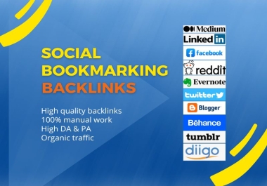 Rank 1st Page on Google. 50 Social Bookmarking SEO Backlink. Powerful Backlinks