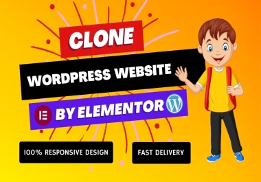 I will convert,  clone wordpress website with elementor