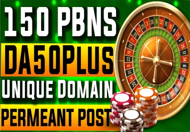 Premium Quality 150 PBN Casino, Slot,  Poker,  domains with DA 50+ thai,  Indonesian,  korean sites