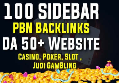 Rank Your Website with 100 Sidebar/Footer DA 50+ Casino UFAbet Betting Poker slot Gambling Website