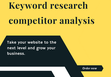 Advanced SEO Profitable keyword research and competitor analysis