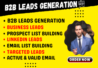 I will do 100 b2b lead generation, web research and email list building