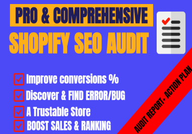 I will professionally review, provide a detailed shopify audit report to boost sales