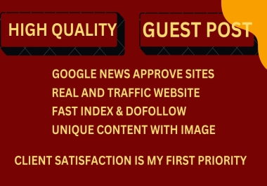 I will write and publish dofollow guest post on high Da google news site