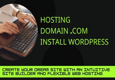 Hosting +. com domain for 1 year renewable