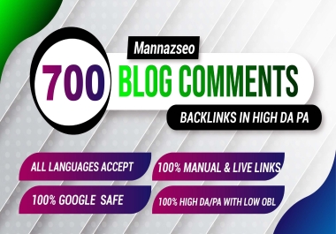 I will Make 700 High Quality by Unique Domain Blog Comments Backlinks Dofollow