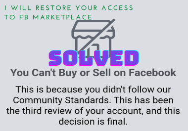 I will fix issues with your FB Marketplace