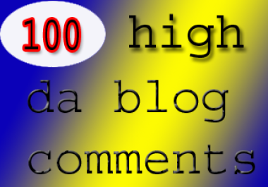 I will create 100 dofollow blog comment backlink