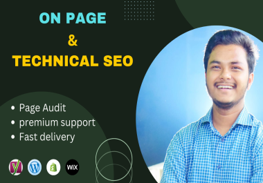 I will do on page SEO with Yoast SEO and fix technical errors.