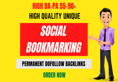 I will do high quality 100 Social Bookmarking dofollow backlinks on high DA PA sites