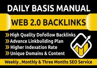I will web 2 0 backlinks high da website quality service