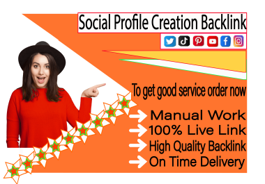 I will do 130 social media profile creation backlinks on top HQ sites