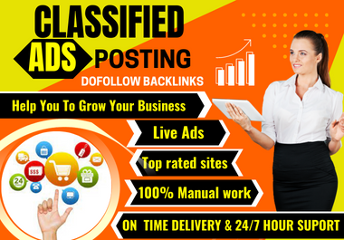 I will provide 100+ ads posting HQ dofollow backlinks on high DA PA Site