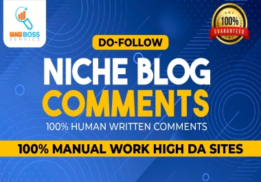 50 Manual Whitehat High Quality Niche Relevant Blog Comments Backlinks