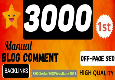 3000 Dofollow Blog Comments Backlinks Link Building High DA PA TF CF