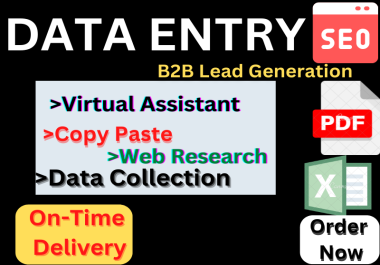 I will be your Virtual Assistant and Data Entry SEO Expert