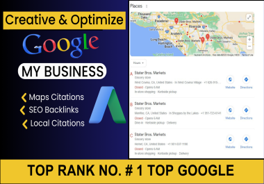 I will optimize google my business page for local SEO gmb ranking