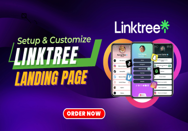 I will setup and customize linktree bio link landing page for your business
