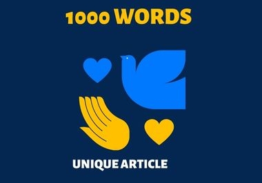1000 words unique article for blog posts